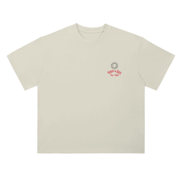 'Sunshine Days' Enzyme Washed T-Shirt / Apricot / 250 GSM