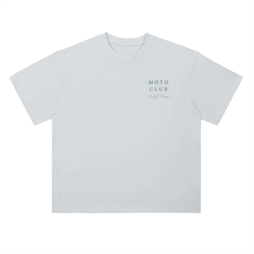 'Palm Trees And Surf ' Drop Shoulder T-Shirt / Light Grey / 300 GSM