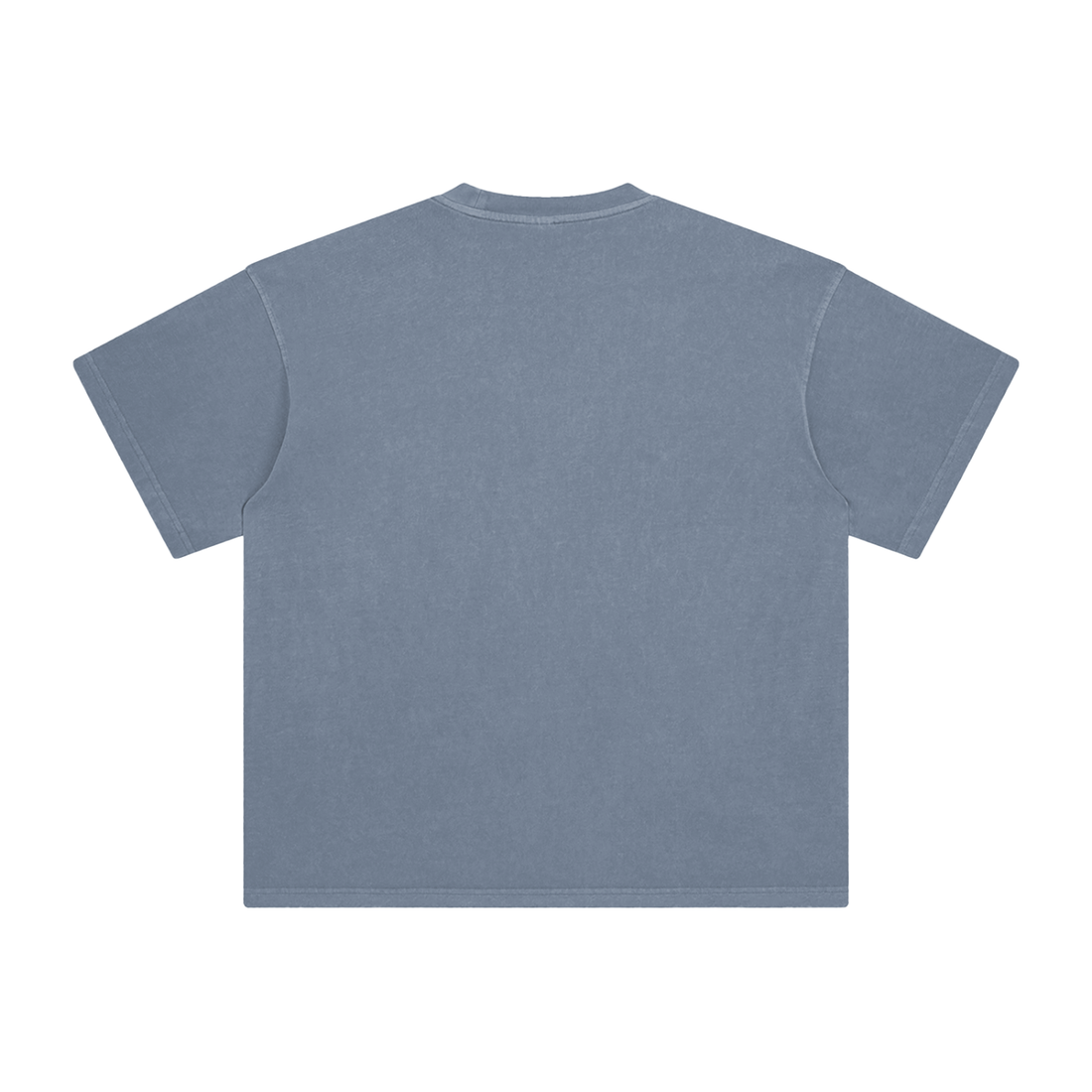 'Moto Club : Cycling Team' Enzyme Washed T-Shirt / Grey Blue / 250 GSM