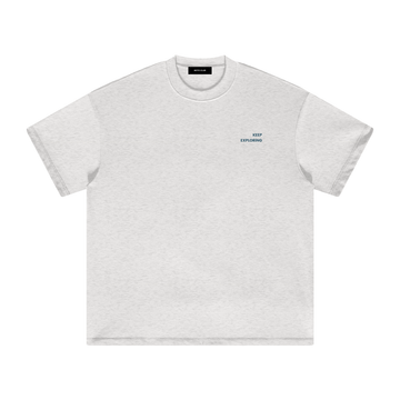 'Keep Exploring' Heavyweight T-Shirt / Oat Grey / 305GSM.