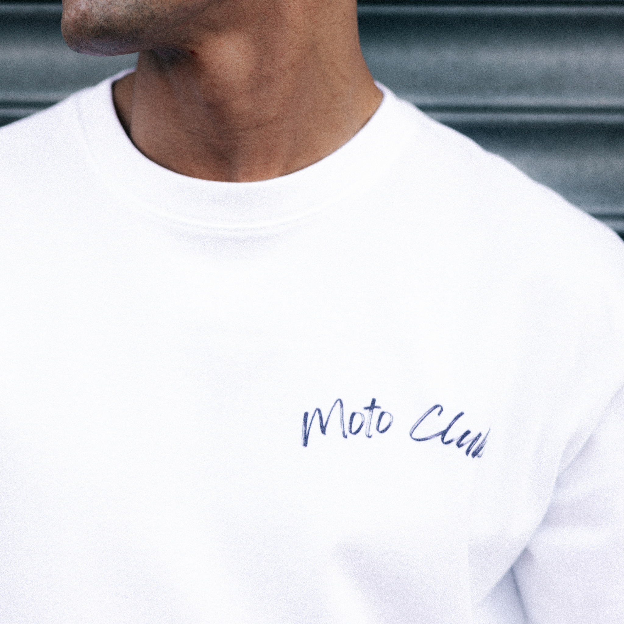 'Off The Beaten Track'  Drop Shoulder T-Shirt / White / 300 GSM