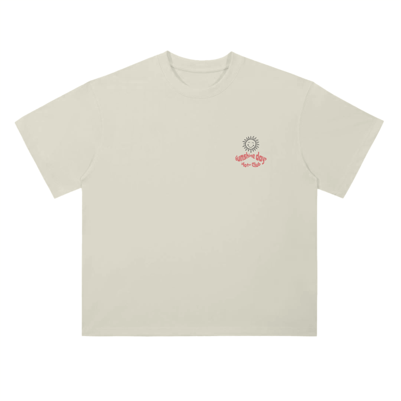 'Sunshine Days' Enzyme Washed T-Shirt / Apricot / 250 GSM