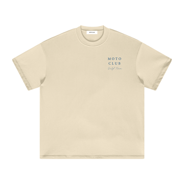 'Palm Trees And Surf ' Heavyweight Earth Tone T-Shirt / Milk Tea / 305GSM.