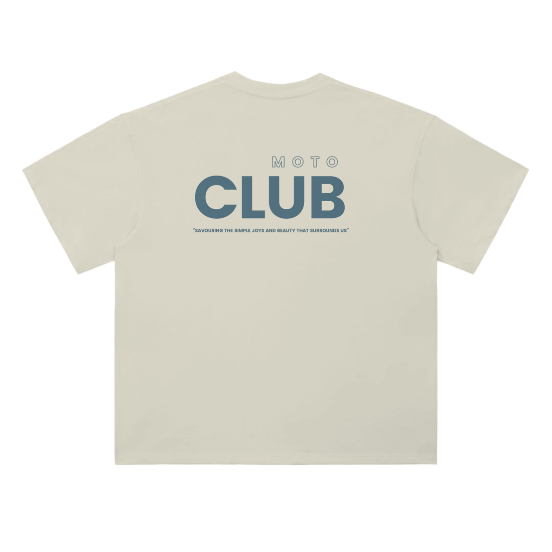 'Keep Exploring' Drop Shoulder T-Shirt / Milk Apricot / 300 GSM
