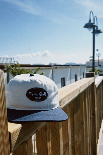 Moto Club Classic Two Tone Cap - Natural / Midnight.