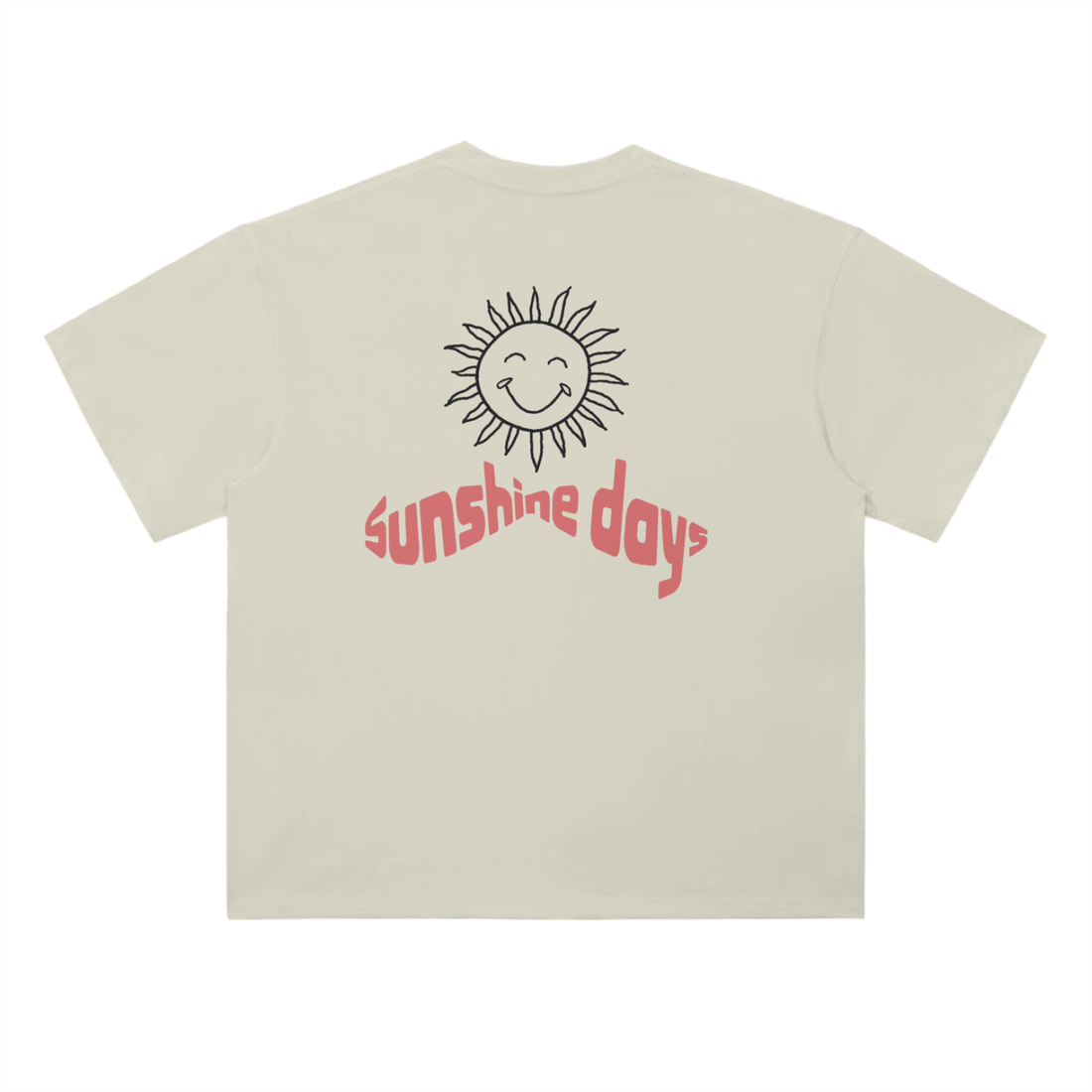 'Sunshine Days' Enzyme Washed T-Shirt / Apricot / 250 GSM