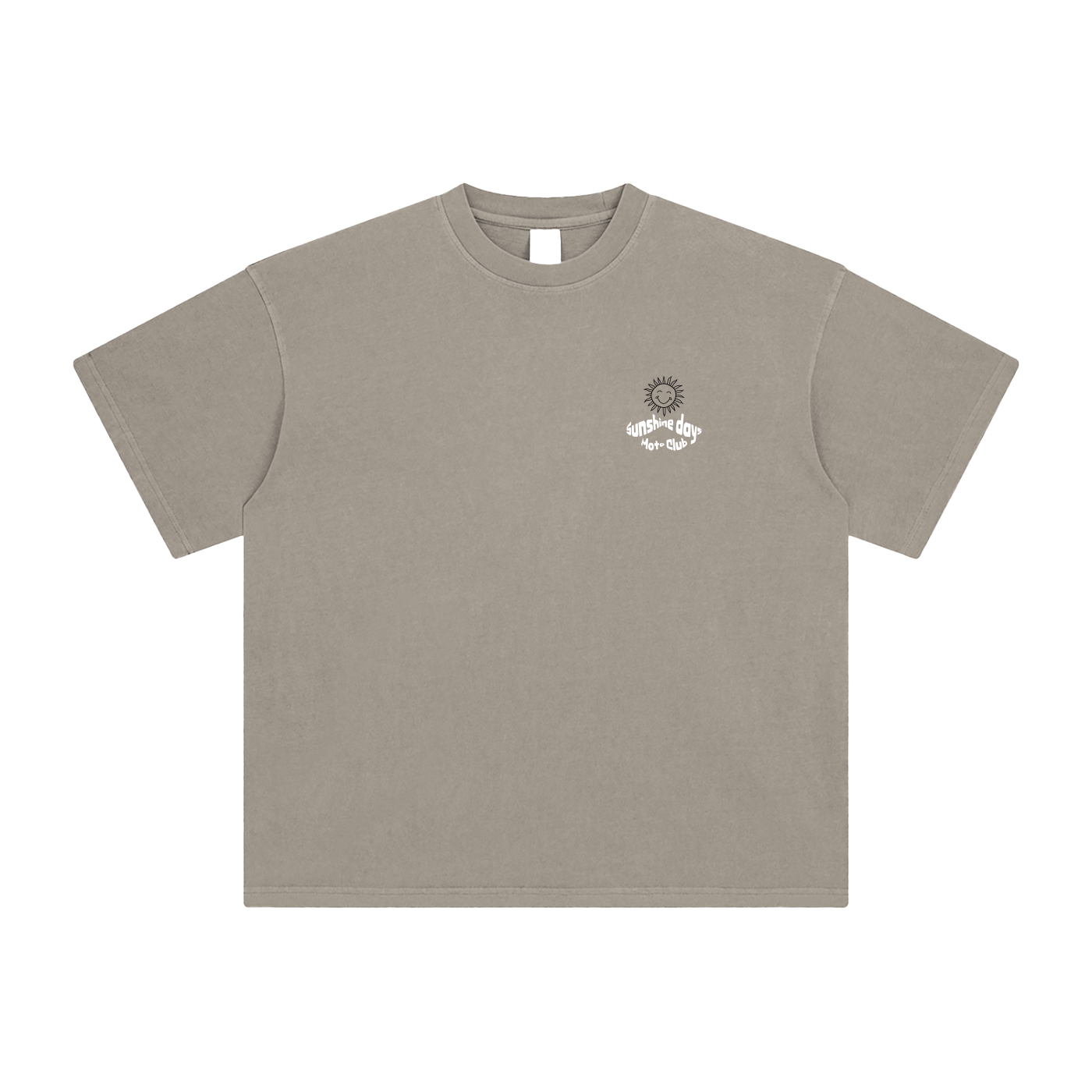 'Sunshine Days' Enzyme Washed T-Shirt / Khaki / 250 GSM