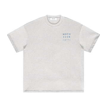 'Palm Trees And Surf ' Heavyweight Earth Tone T-Shirt / Oat Grey / 305GSM.